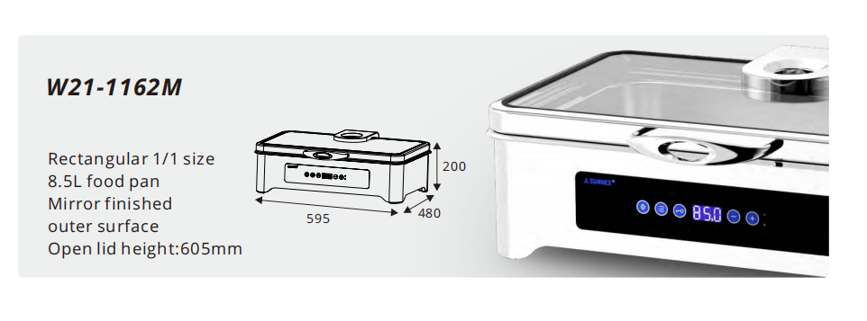 Forra de buffet sem água Sunnex Dry Heat