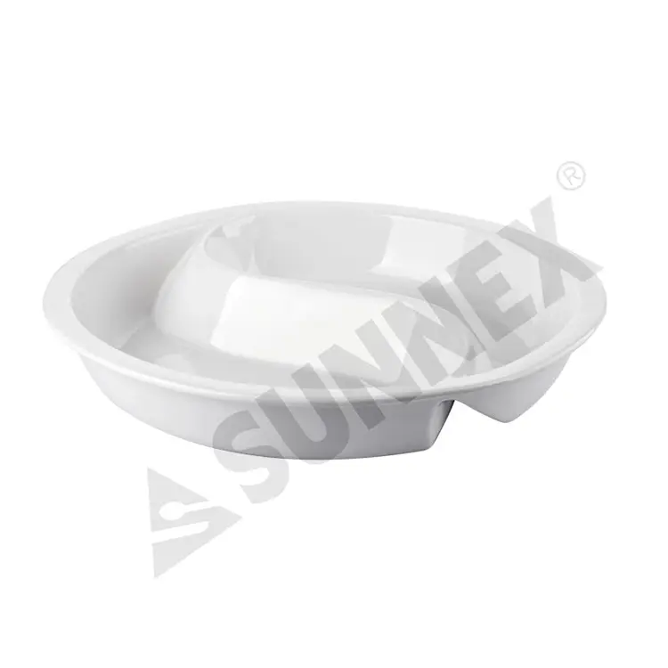 Pan de alimentos de porcelana 2 divisão